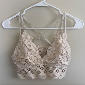 3/$20 Cream Lace Bralette
